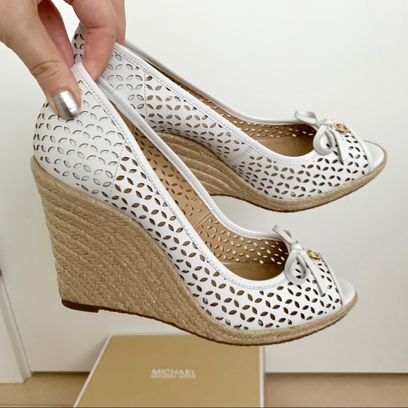 Michael Kors Shoes - 🆕Michael Kors Olivia Wedges - Size 8.5, White